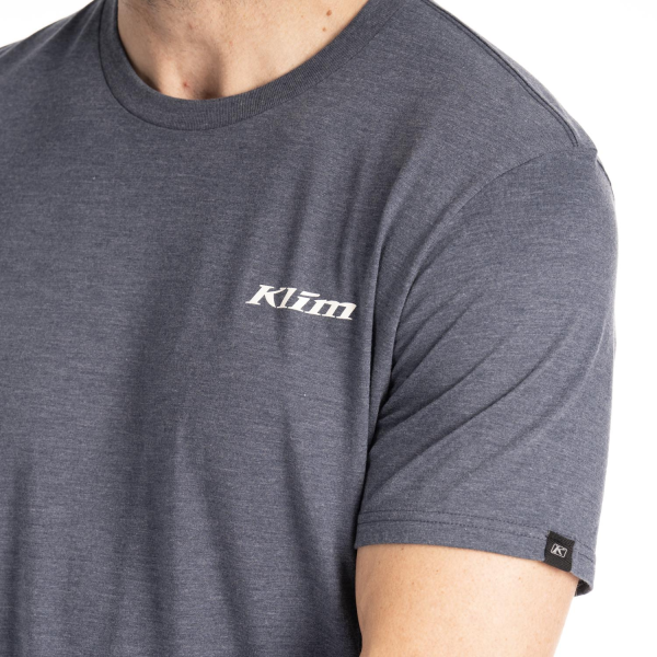 Tricou Klim Saddle Mountain Tri-blend Coyote Brown Heather - White-7