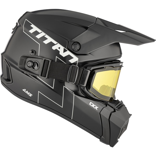 CKX Helmet Titan AMS Matt Black + Goggles S-4