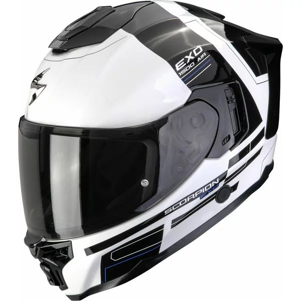 Casca integrala SCORPION EXO-1500 AIR DUAL M Alb/Negru/Albastru, 2, nordicamoto.ro