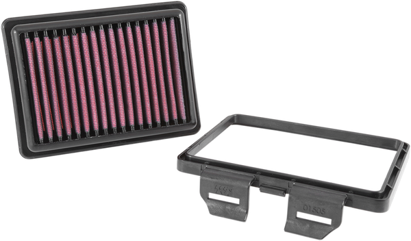High-flow Air Filter Black, Red, 2, nordicamoto.ro
