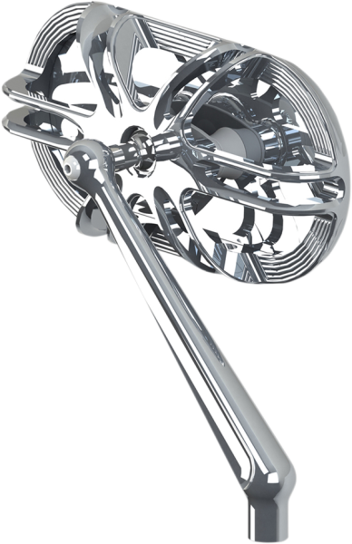 Caged Series Mirror Chrome, Anodized Black, 2, nordicamoto.ro