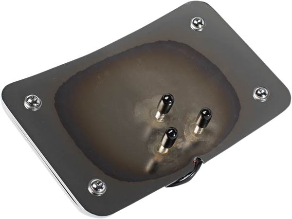 3-hole Mounted Led Lighted License Plate Frame Chrome, 2, nordicamoto.ro