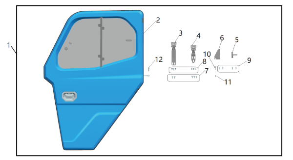 CFMOTO usa laterala stanga UFORCE 600-5