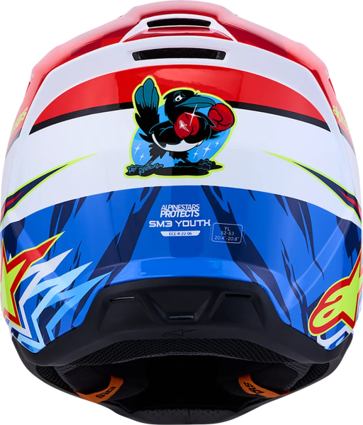 Casca Copii Alpinestars SM3 Falcon Rosu/Alb/Albastru S, 5, nordicamoto.ro