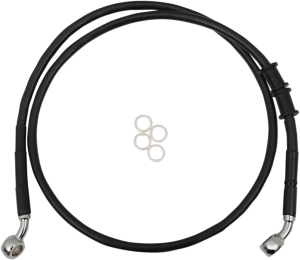 Extended Length Brake Line Black, Vinyl Coated Oversize [+102 mm (4'')], 1, nordicamoto.ro