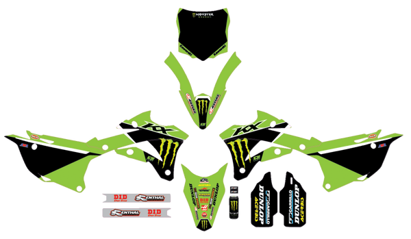 Complete Graphics Kit Black, Green, 1, nordicamoto.ro