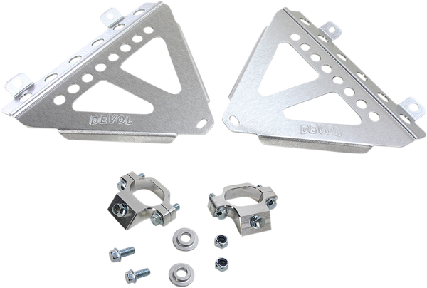 Radiator Race Braces Brushed Aluminum, 1, nordicamoto.ro