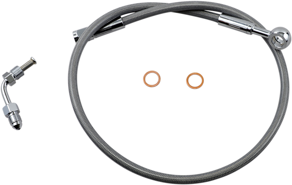 Xr Upper Brake Line With Adapter Silver, Chrome, Polished Standard, 2, nordicamoto.ro