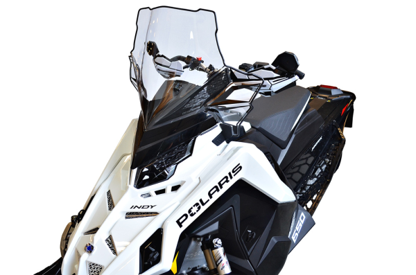 Powermadd Windshield Polaris Matryx, TALL (20"), Clear w/Black Graphics-1
