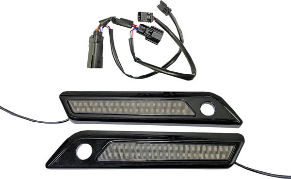 Saddlebag Latch Dual Color Accent Lights Amber, Red, 1, nordicamoto.ro