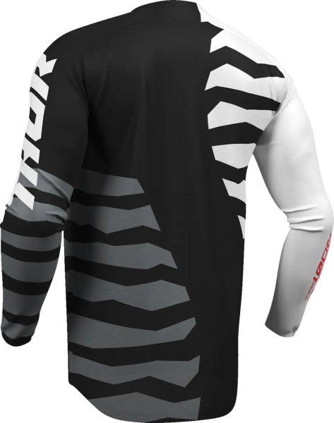 Tricou Launchmode Shredder alb-negru, 3, nordicamoto.ro