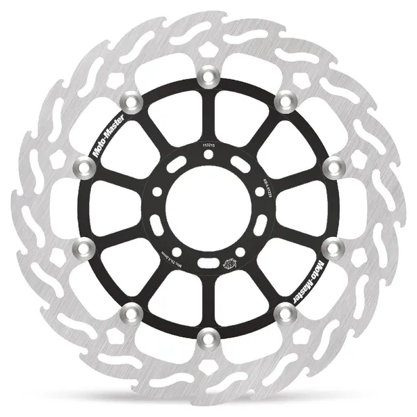 Flame Series Floating Rotor Black, Silver, Stainless Steel-1
