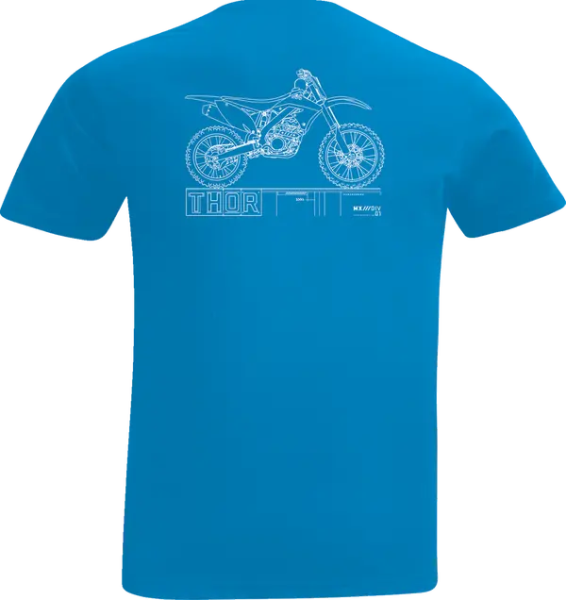 Toddler Blueprint T-shirt Blue -0