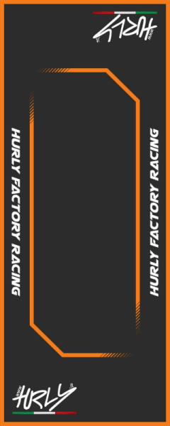 Workstation Floor Mat Black, Orange, White, 1, nordicamoto.ro