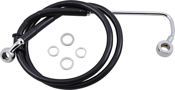 Extended Length Stainless Steel Brake Line Black, Vinyl Coated Oversize [+102 mm (4'')], 1, nordicamoto.ro