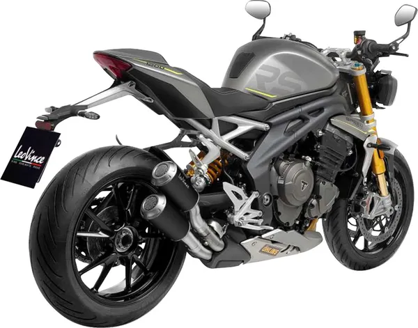 Tobă de eșapament LeoVince LV-10 Black Slip-On pentru Triumph Speed Triple 1200 – Negru Mat, 2, nordicamoto.ro