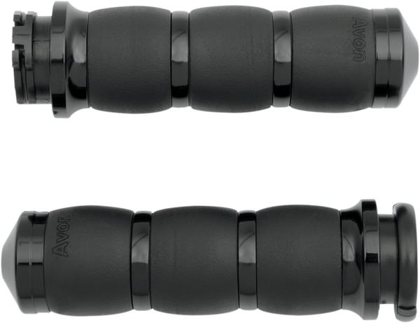 3-ring Velvet Air Grips Black, 1, nordicamoto.ro