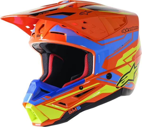 Casca Alpinestars Supertech M5 Action 2 Orange/Cyan/Yellow-1