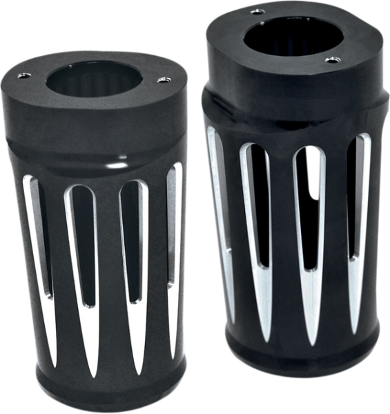 Aluminum Fork Boot Covers Black, Silver, 2, nordicamoto.ro