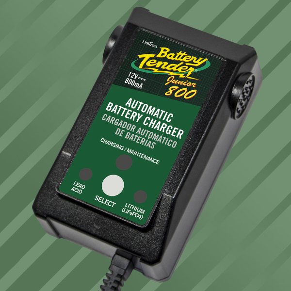 Battery Charger Junior 800 Selectable 12v 1.25a 8,3 Cm X 5 Cm X 3,5 Cm Black Black