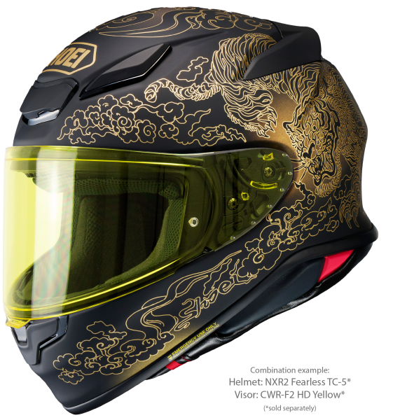 Casca integrala SHOEI NXR2 FEARLESS TC-5 Negru/Auriu Mat XXL-4