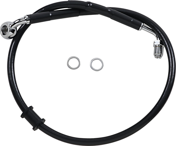 Extended Length Stainless Steel Brake Line Black, Vinyl Coated Oversize [+51 mm (2'')], 1, nordicamoto.ro