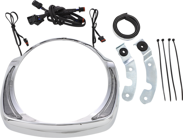 Fang® Headlight Bezel Chrome, 2, nordicamoto.ro