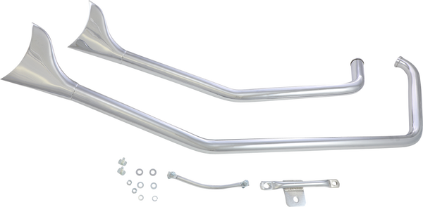 1-3/4(r) Upsweep Fishtail Drag Pipes Chrome, 1, nordicamoto.ro