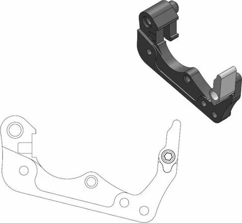 Suport de fixare pentru etrier OEM, negru, 1, nordicamoto.ro