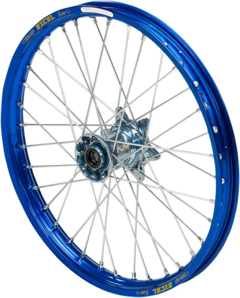 Elite Mx-en Wheel, Silver Spokes Blue, Silver