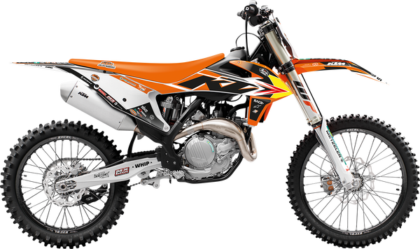 Trophy Graphic Kit With Seat Cover Yellow, Orange, Black, 1, nordicamoto.ro