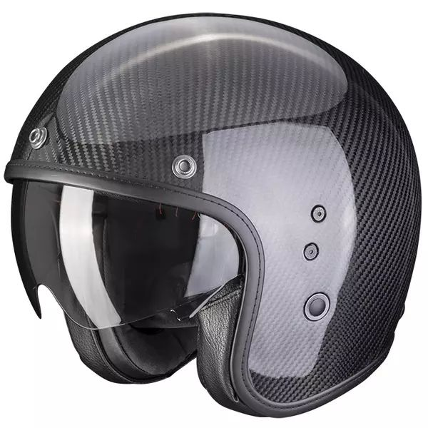 Casca open face SCORPION BELFAST EVO CARBON SOLID Negru XL, 2, nordicamoto.ro