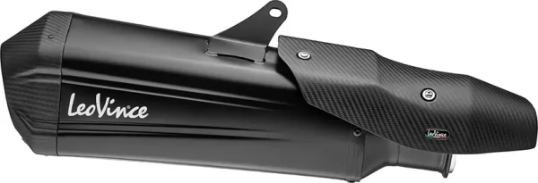 Tobă de eșapament LeoVince LV-12 R Black Edition Slip-On pentru Suzuki V-Strom 1050, 5, nordicamoto.ro