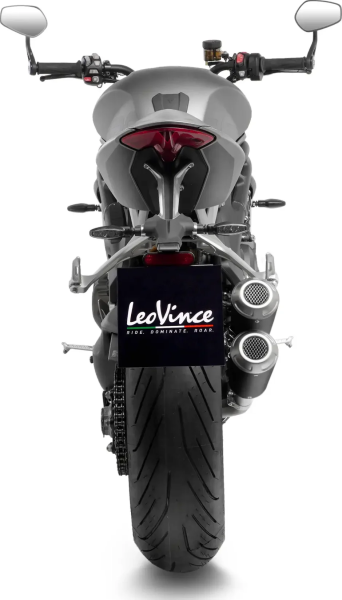 Tobă de eșapament LeoVince LV-10 Black Slip-On pentru Triumph Speed Triple 1200 RR, 2, nordicamoto.ro