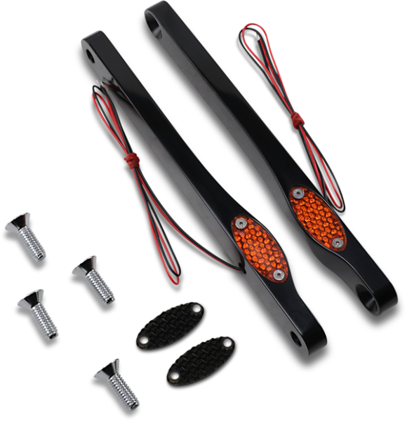 Led Front Signal Lights Anodized Black, 1, nordicamoto.ro