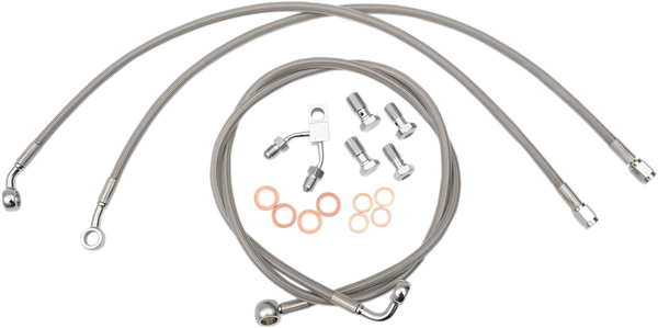 Stainless Steel Brake Line Kit Silver 38 cm - 43 cm (15' - 17'), 1, nordicamoto.ro