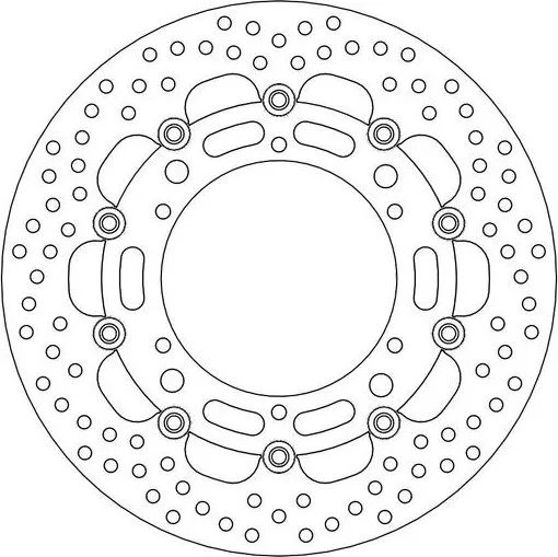 Seria Halo cu rotor flotant, negru, oțel inoxidabil, 1, nordicamoto.ro