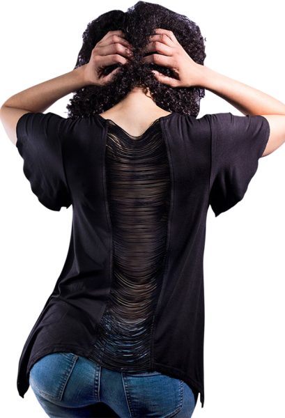 Women's Hell On Heels Split Back T-shirt Black S, 4, nordicamoto.ro