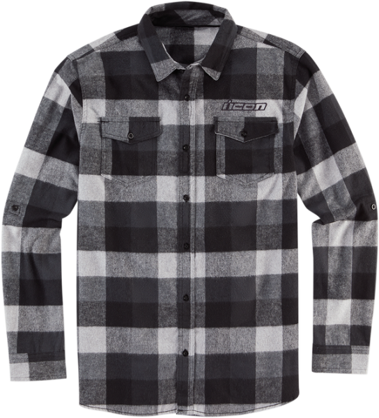 Camasa Icon Flannel Feller Black/Gray-6bedd401250368d0beeffe09669627f4.webp