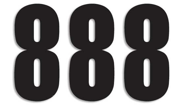 Three Series Numbers Black, 3, nordicamoto.ro