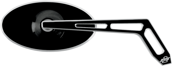 Billet Aluminum Mirrors With Clear Glass Black, 1, nordicamoto.ro