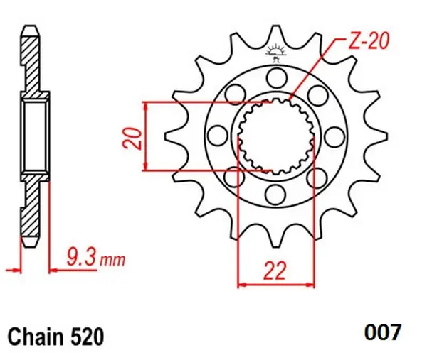 Steel Ultralight Front Sprocket Natural-1