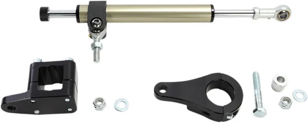 MOOSE RACING 7-way Steering Stabilizer Black 