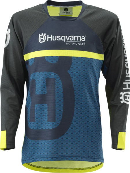 Tricou Copii Husqvarna Railed Blue/Yellow/Black-2