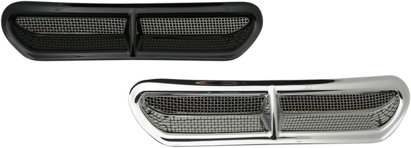 Fairing Vent Cover With Stainless Steel Mesh Chrome, 1, nordicamoto.ro