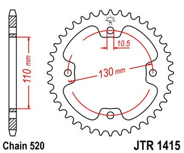JT SPROCKETS Rear Sprocket Natural -0