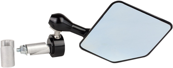 Halo Stainless Steel Bar End Mirror Black, 2, nordicamoto.ro