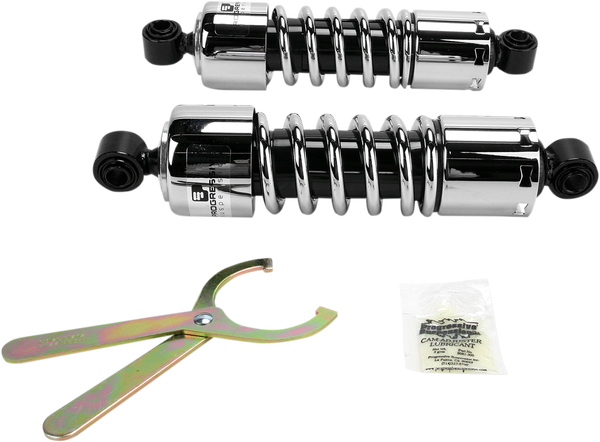 412 Series Shocks Black, Chrome, 1, nordicamoto.ro