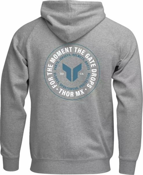 Hanorac cu fermoar Thor Badge Gray-1