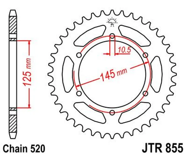 JT SPROCKETS Induction Hardened Black Zinc Finish Rear Sprocket Black, Zinc -0